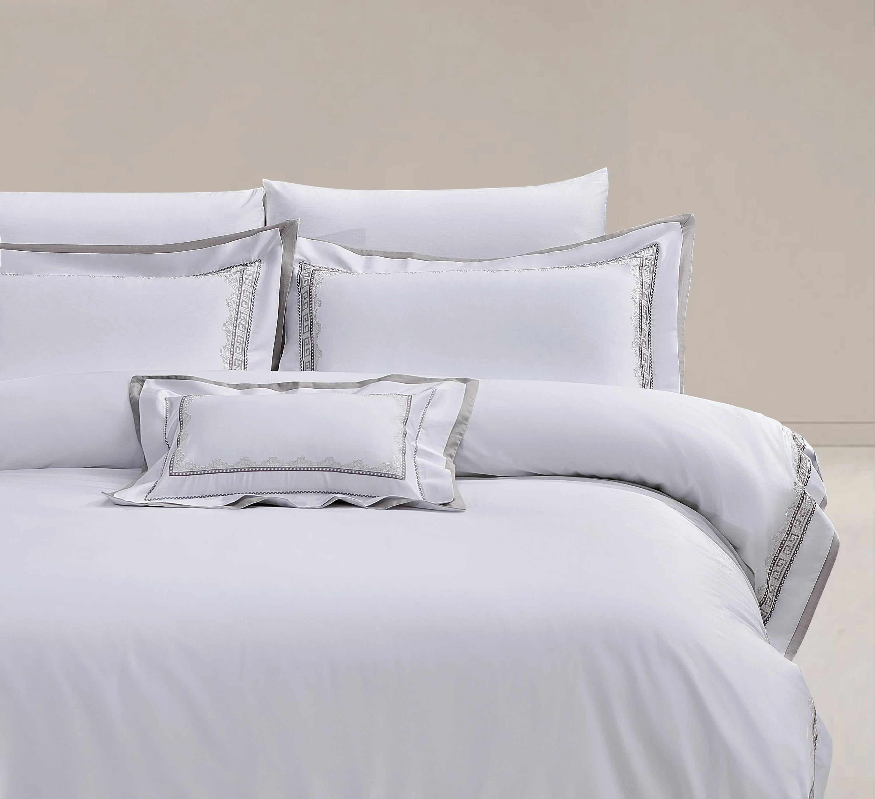 Zebra Casa Miranda 7 Parça Çift Kişilik Luxury Dantelli Nevresim Takımı-Krem 400Tc