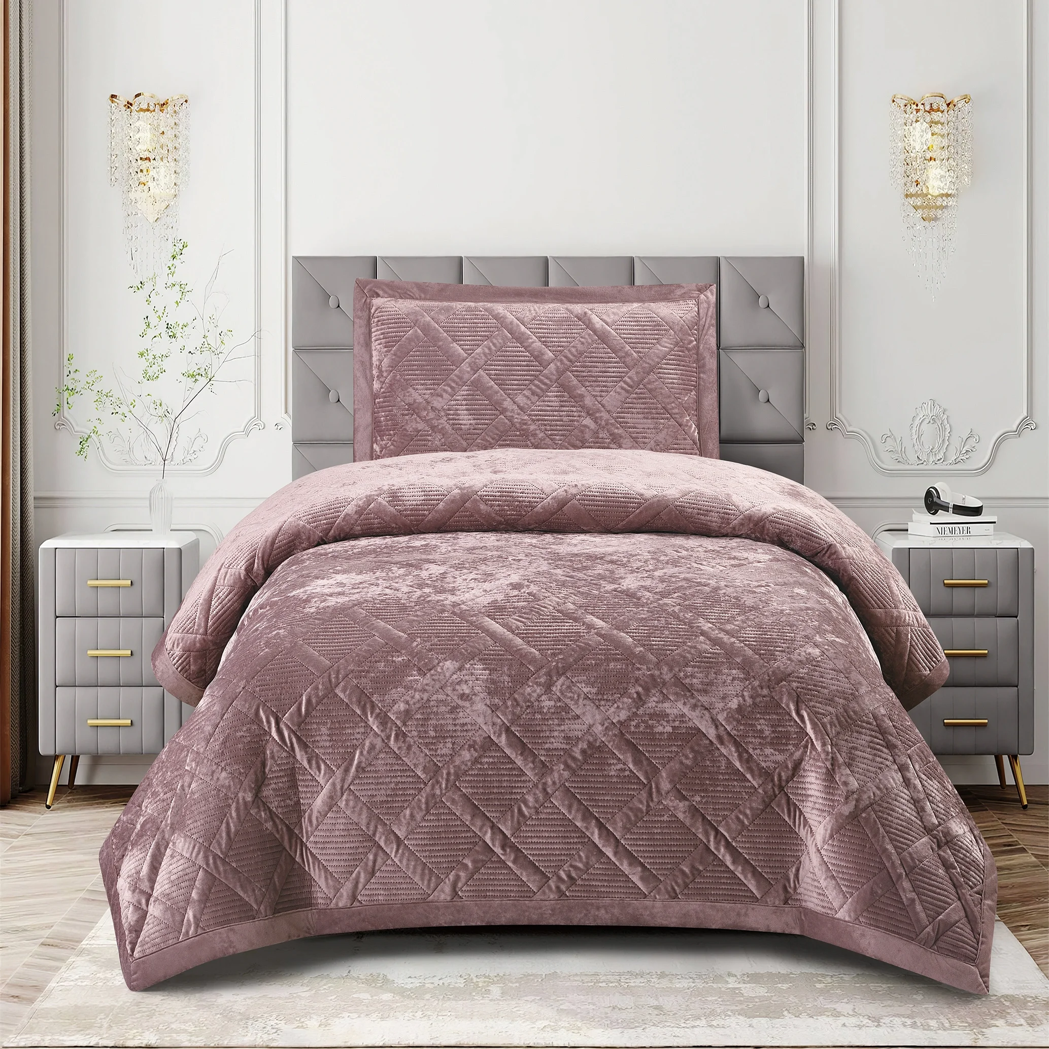 Zebra Casa Morena Tek Kişilik Yatak Örtüsü-Mürdüm