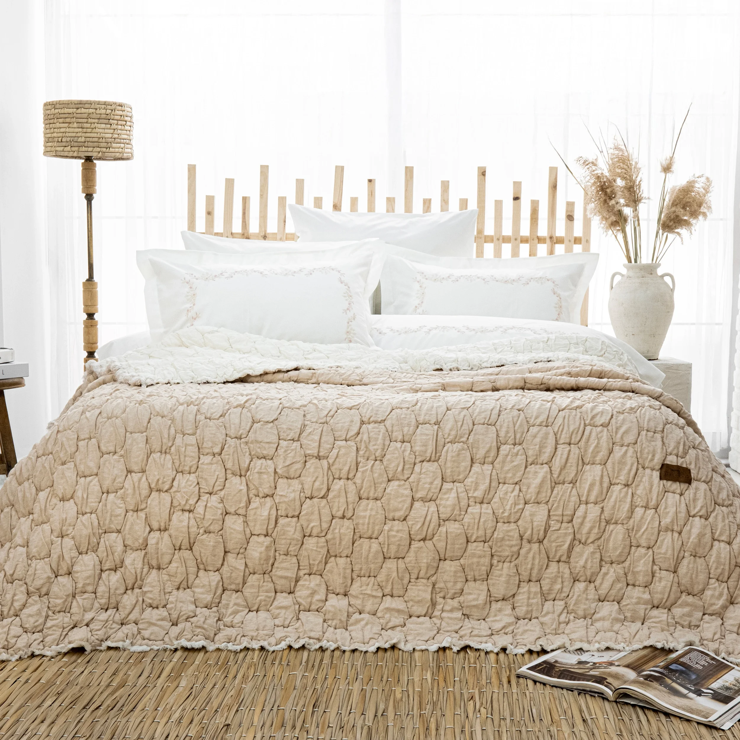 Zebra Casa Paloma 7 Parça Yatak Seti-Bej