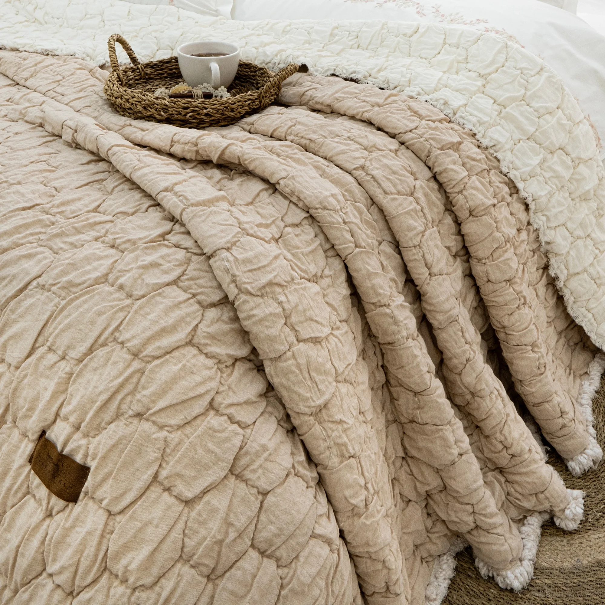 Zebra Casa Paloma 7 Parça Yatak Seti-Bej