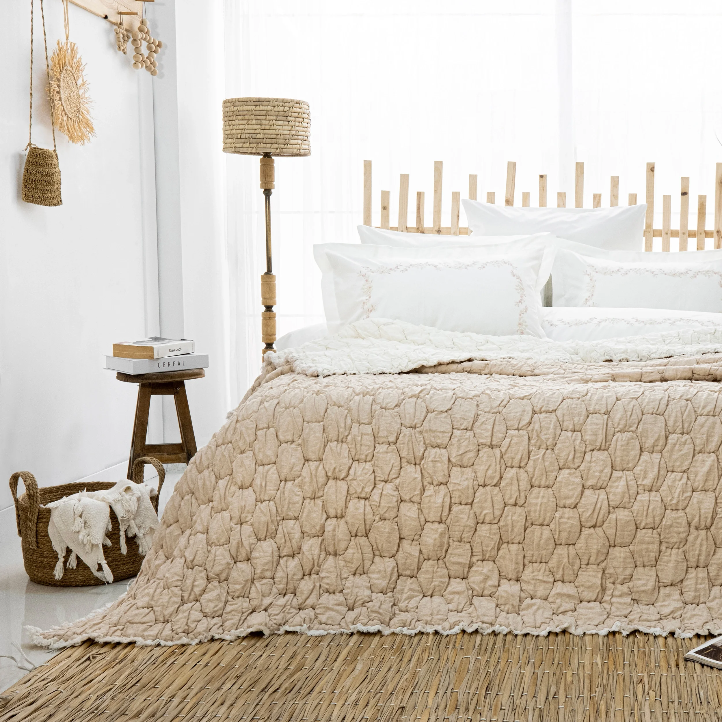 Zebra Casa Paloma 7 Parça Yatak Seti-Bej