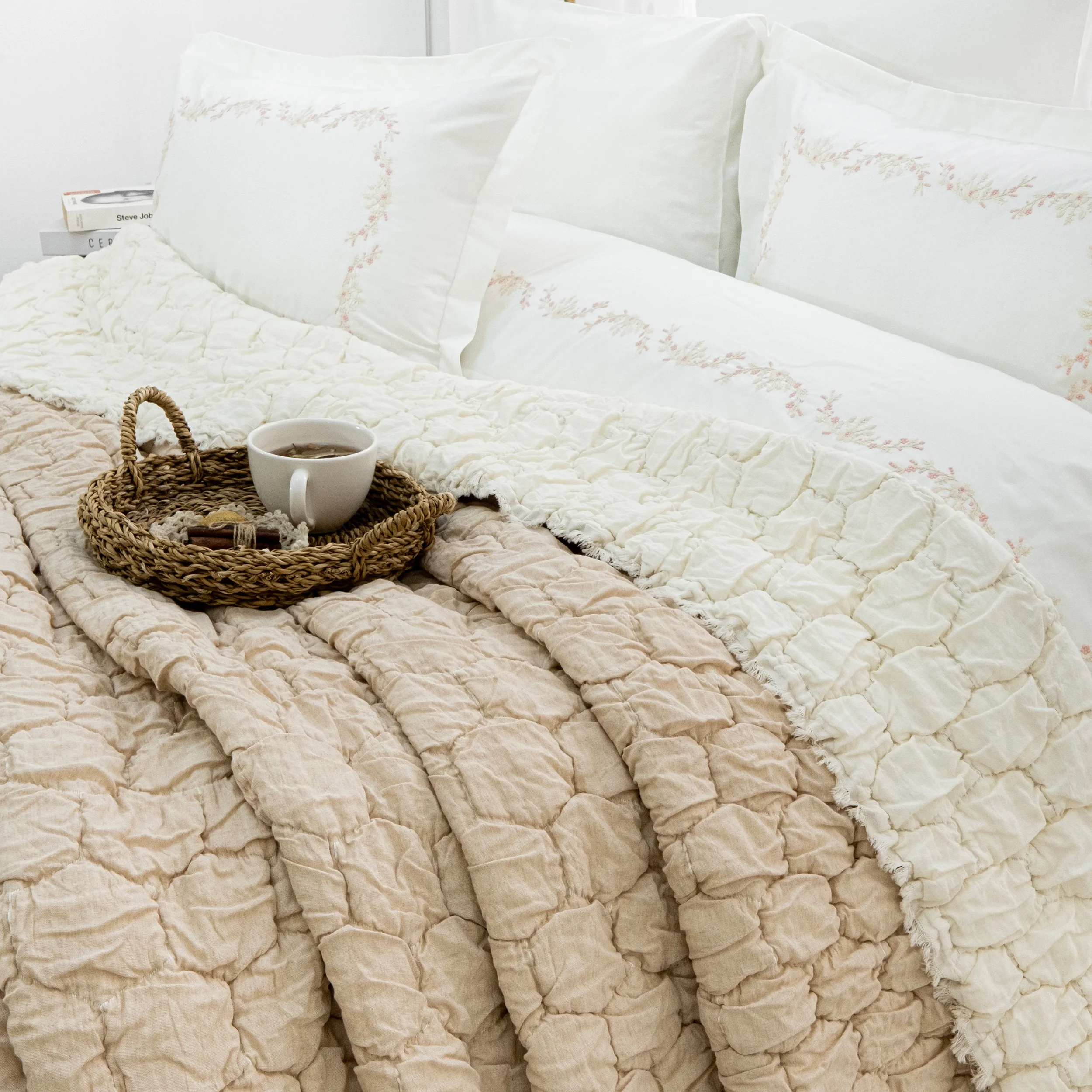 Zebra Casa Paloma 7 Parça Yatak Seti-Bej