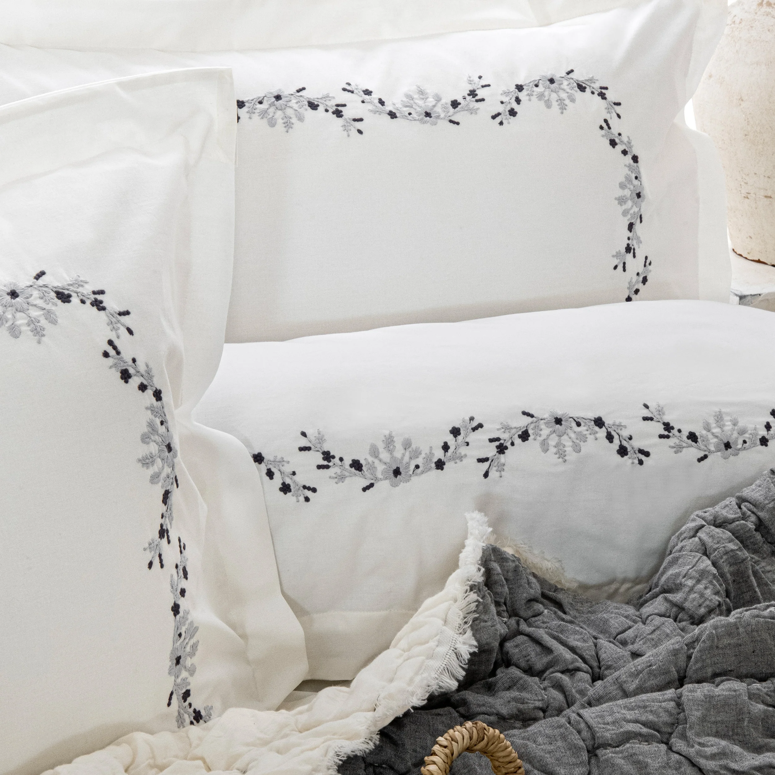 Zebra Casa Paloma 7 Parça Yatak Seti-Gri