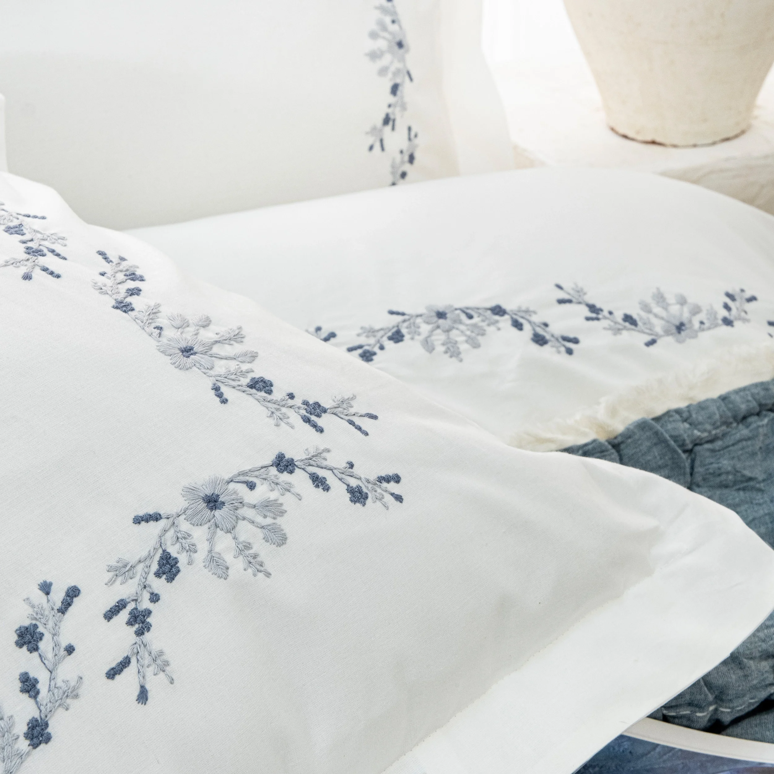 Zebra Casa Paloma 7 Parça Yatak Seti-İndigo