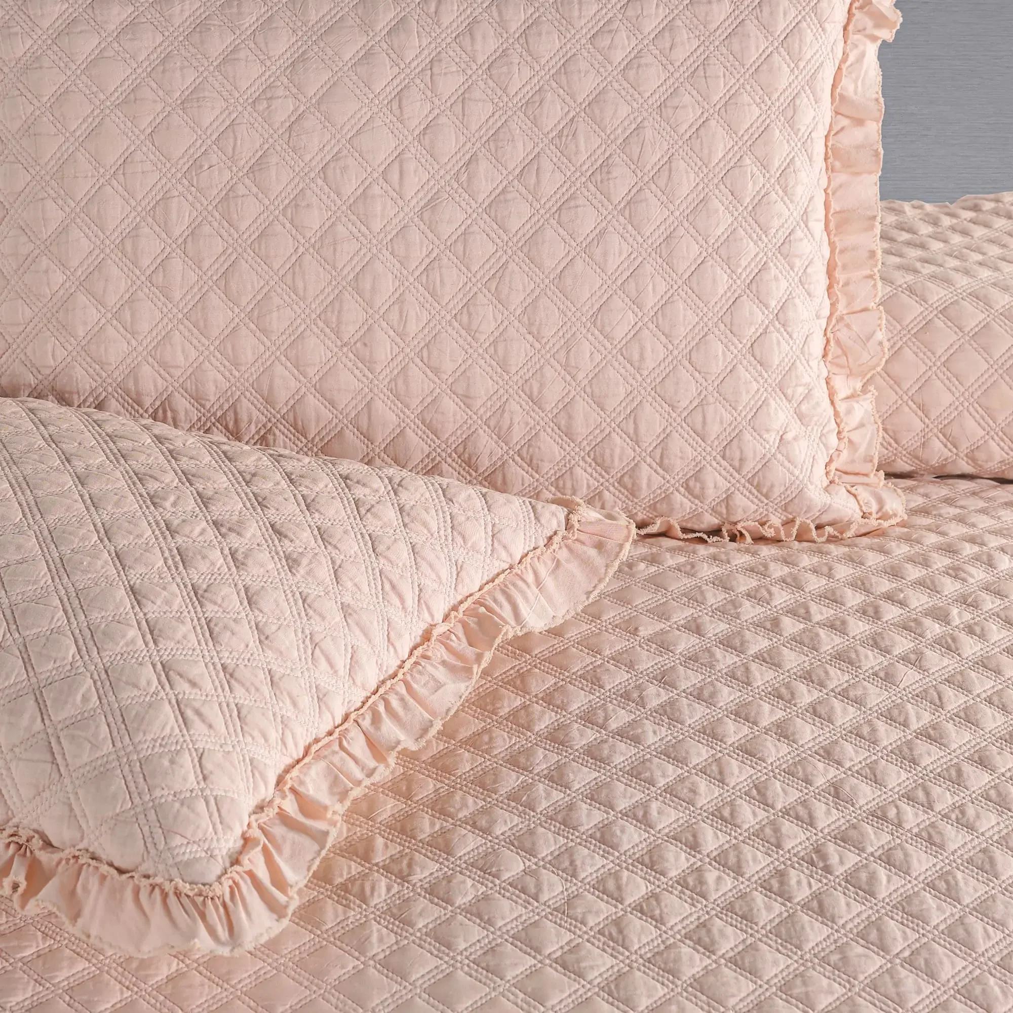 Zebra Casa Rody Çift Kişilik Yatak Örtüsü-Pudra