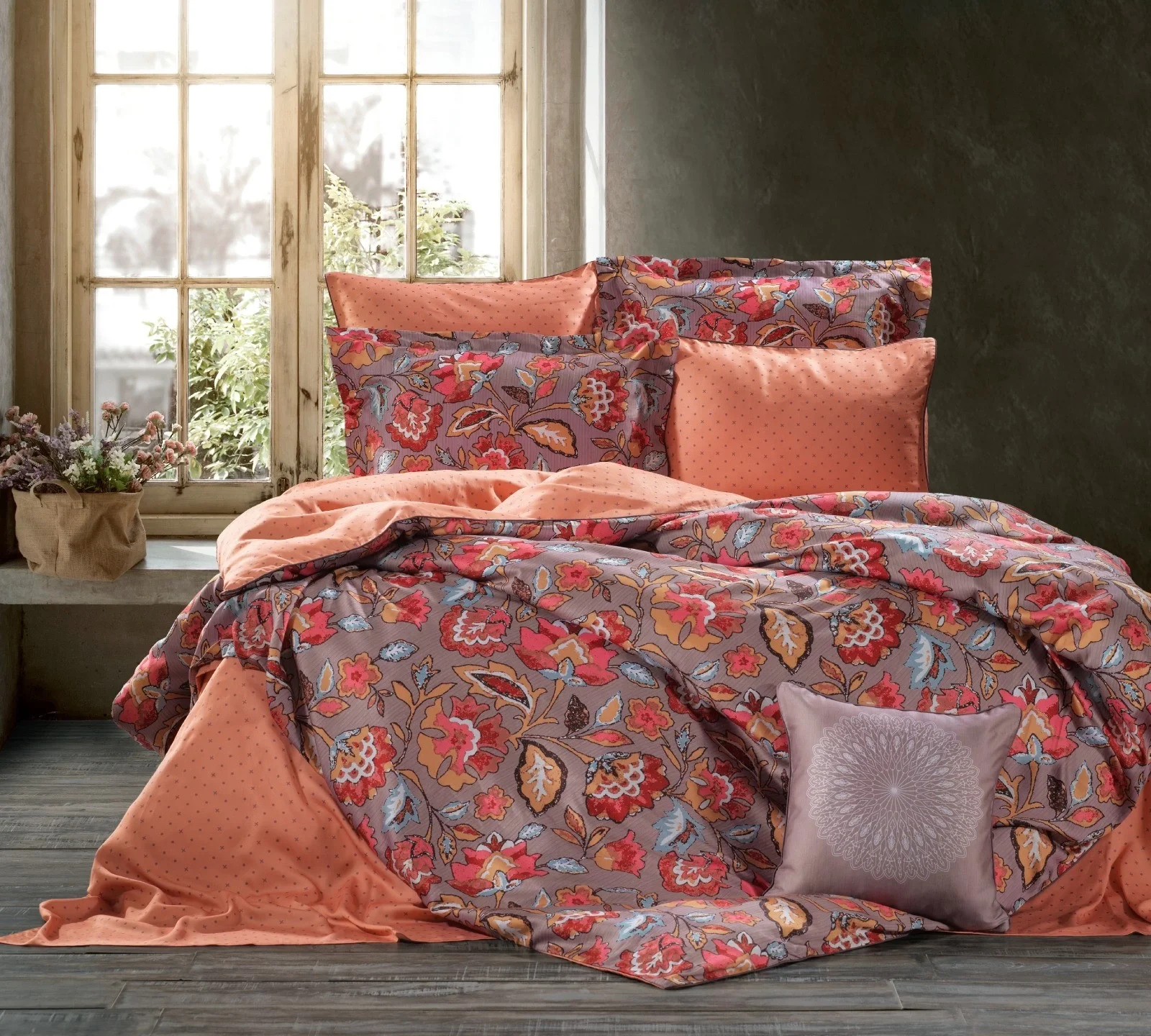 Zebra Casa Turin 7 Parça İpek Nevresim Takımı Çift Kişilik