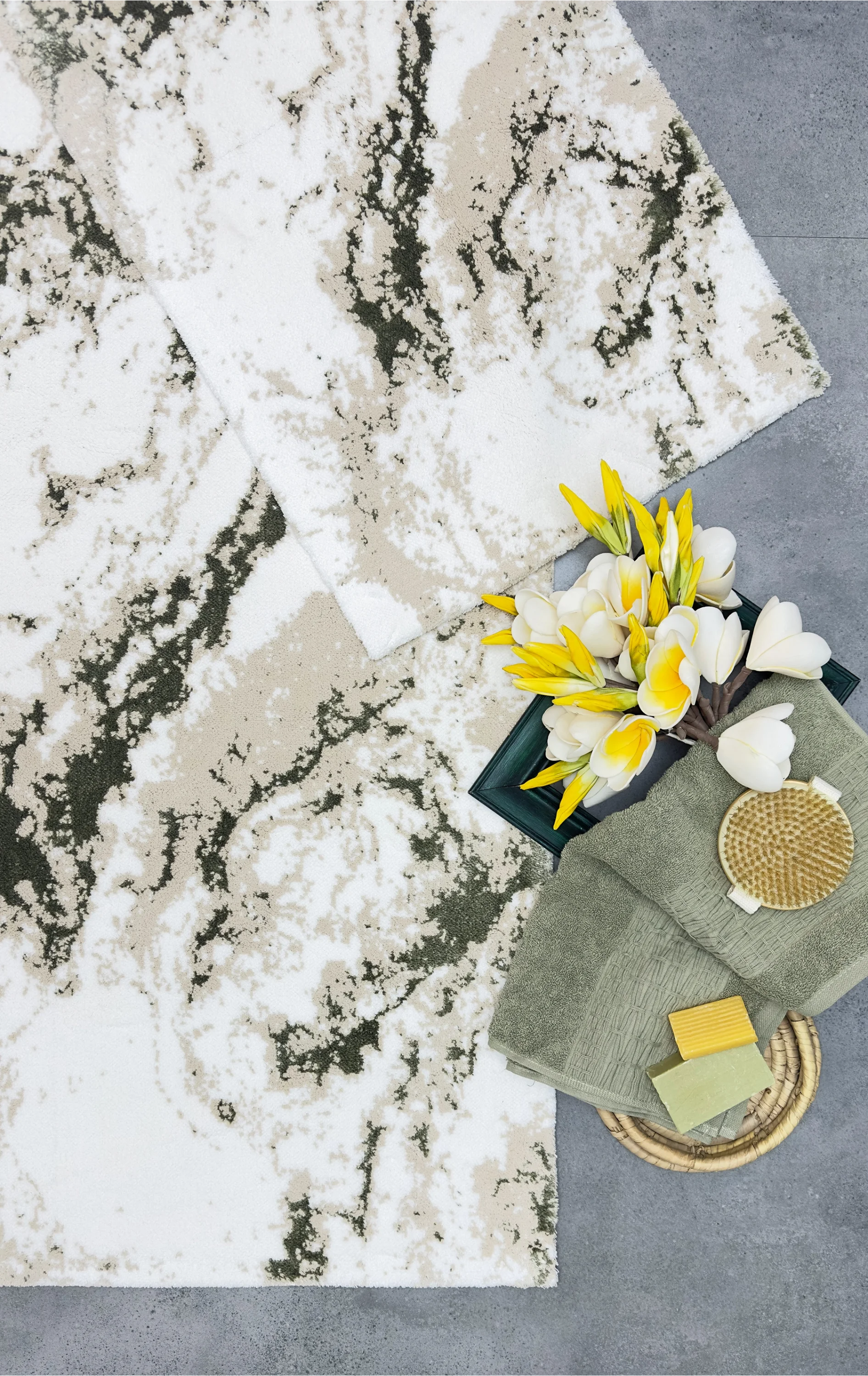 Zebra Casa Veronica 2Li Paspas Takımı-Ekru/Yeşil