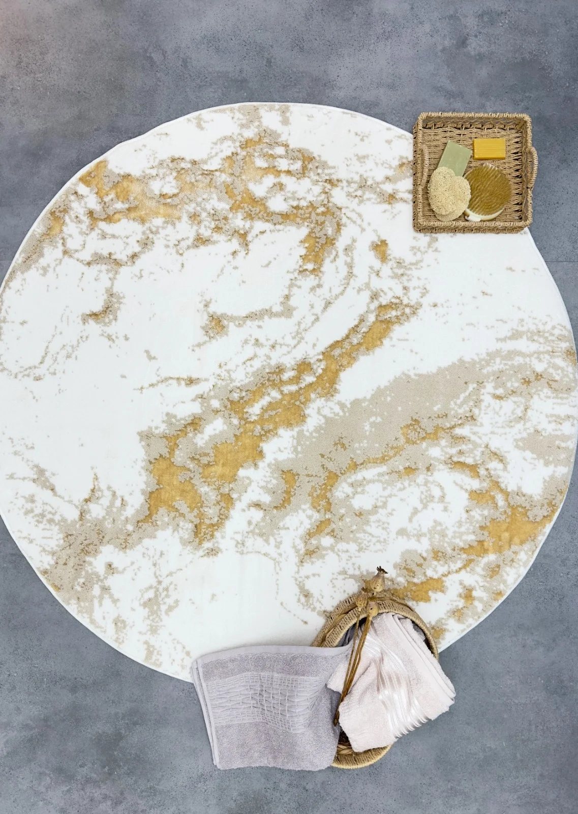 Zebra Casa Veronica Yuvarlak 120Cm Paspas-Ekru/Latte