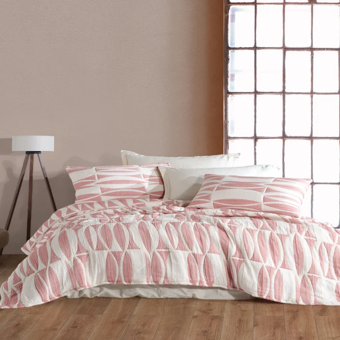 Zebra Casa Dionis 3 Parça Yatak Örtüsü Çift Kişilik-Bakır