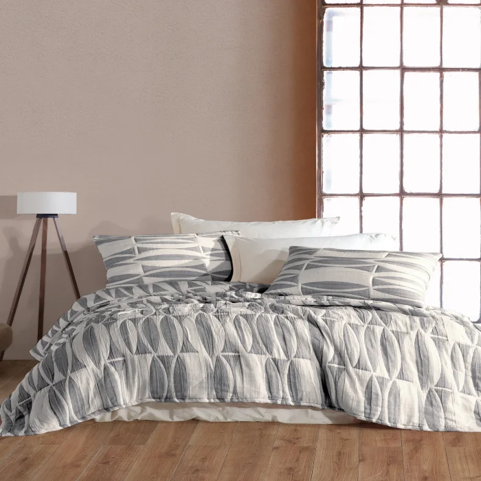 Zebra Casa Dionis 3 Parça Yatak Örtüsü Çift Kişilik-Lacivert