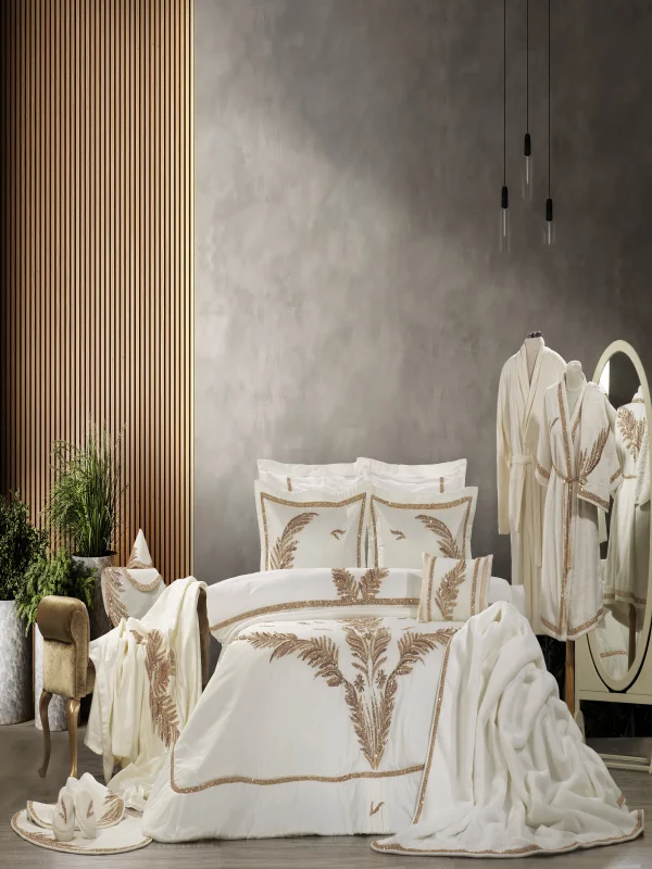 Zebra Casa Caroline Premium 23 Parça Çeyiz Seti-Bej