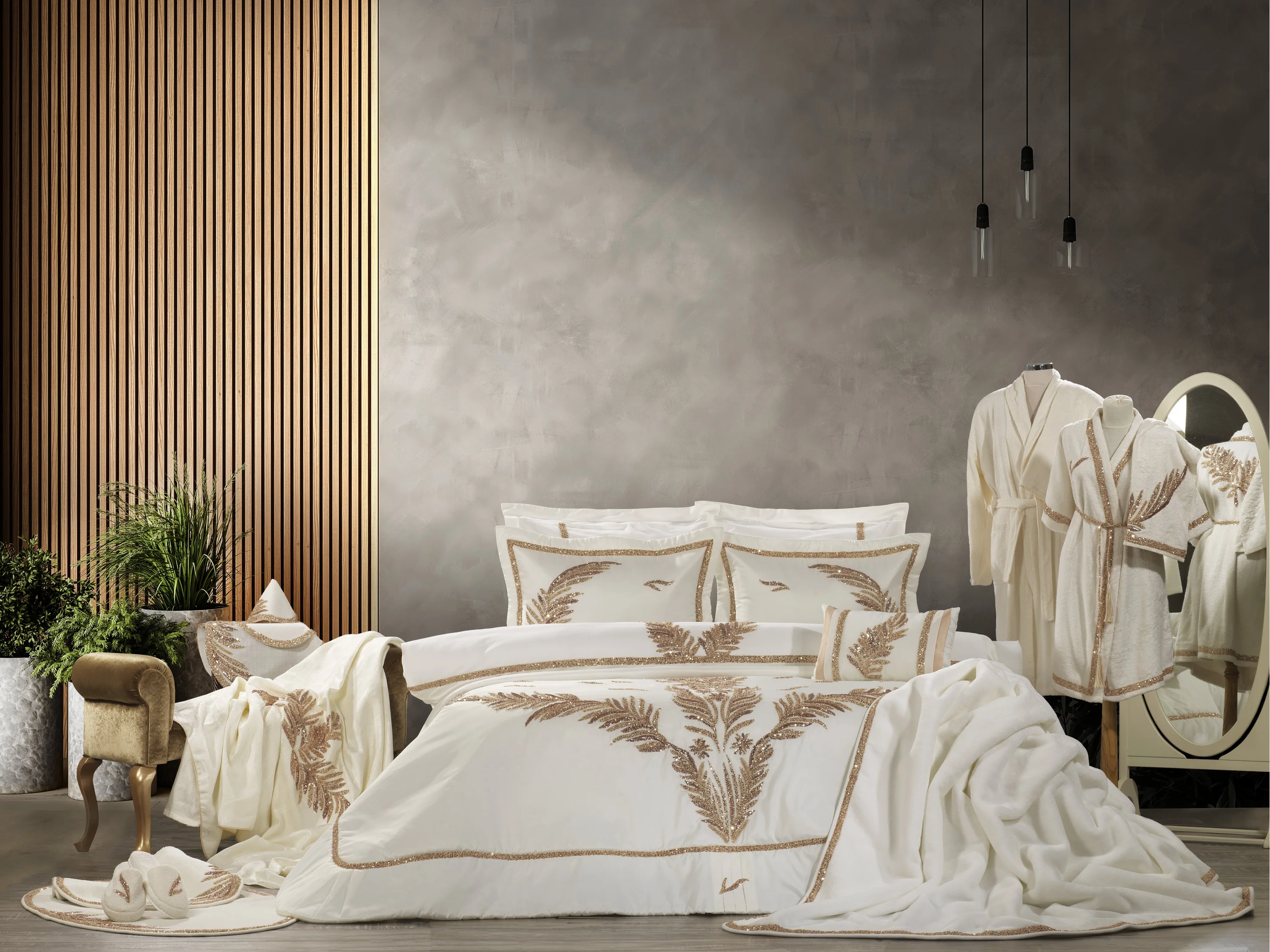 Zebra Casa Caroline Premium 23 Parça Çeyiz Seti-Bej