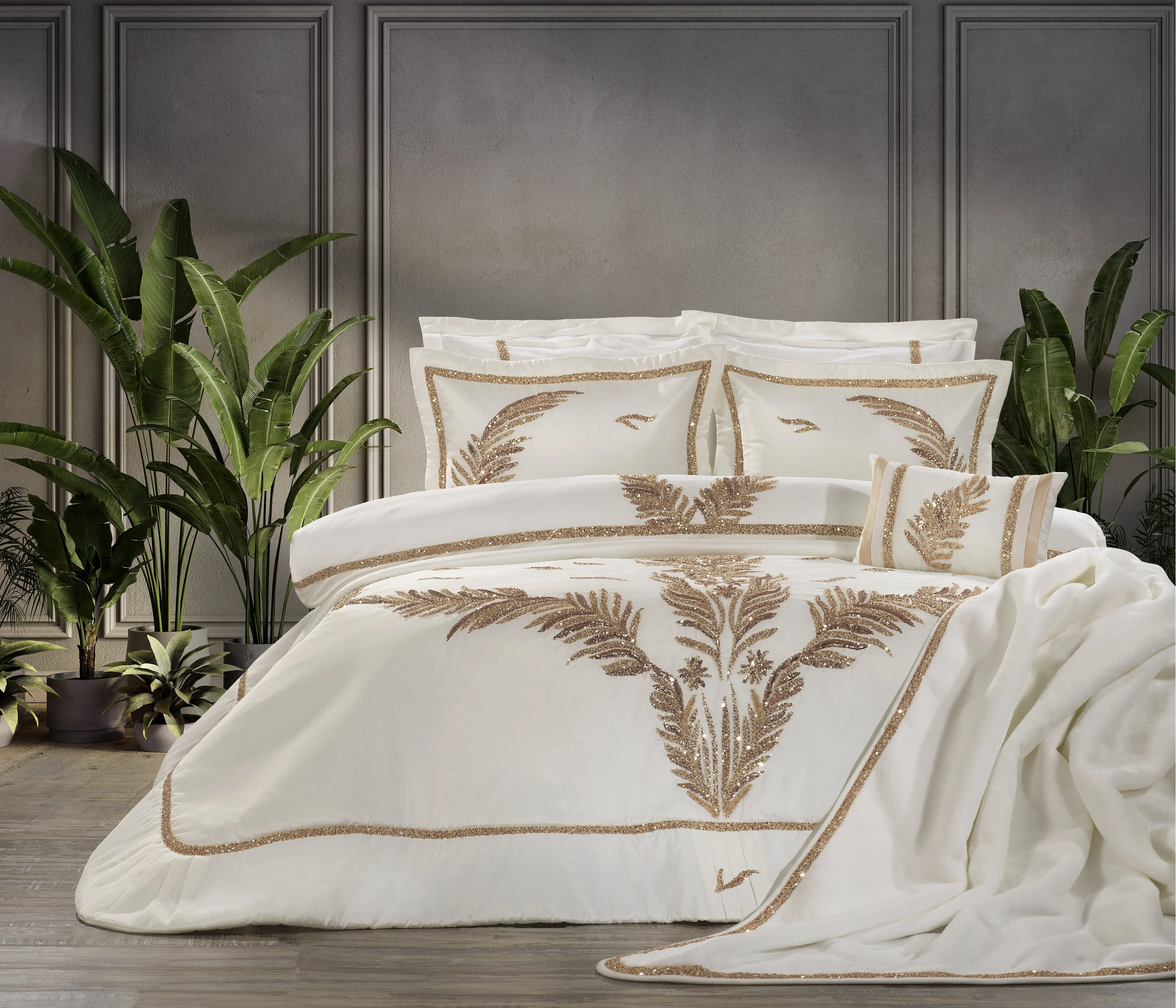 Zebra Casa Caroline Premium 23 Parça Çeyiz Seti-Bej