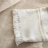 EcoCotton Erva Kadın Bornoz %100 Organik Pamuk Keten Melanj Bej/M