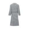 EcoCotton Pure Cotton Erkek Bornoz %100 Organik Pamuk Nakışlı-Gri/XL