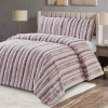 Zebra Casa Dreamy Comforter 3 Parça Yatak Örtüsü Set-Mürdüm