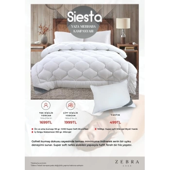 Zebra Casa Siesta Soft Yorgan Çift Kişilik 195x215