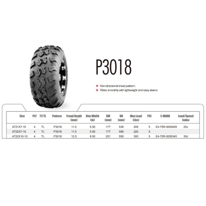 22x10-10 Wanda P3018 All Trail 4Kat Atv Arka Lastiği