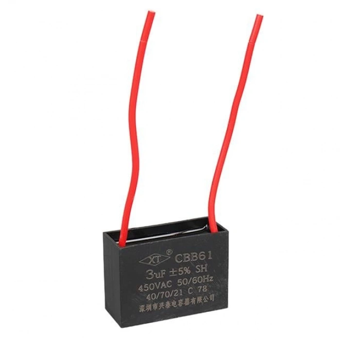 3 UF 450 V Kablolu Kare Tip Kutupsuz Kondansatör