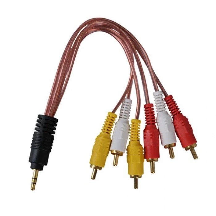 3.5 Mm Stereo Erkek -6 Tos Erkek 5+1 Ses Sistemi Kablosu