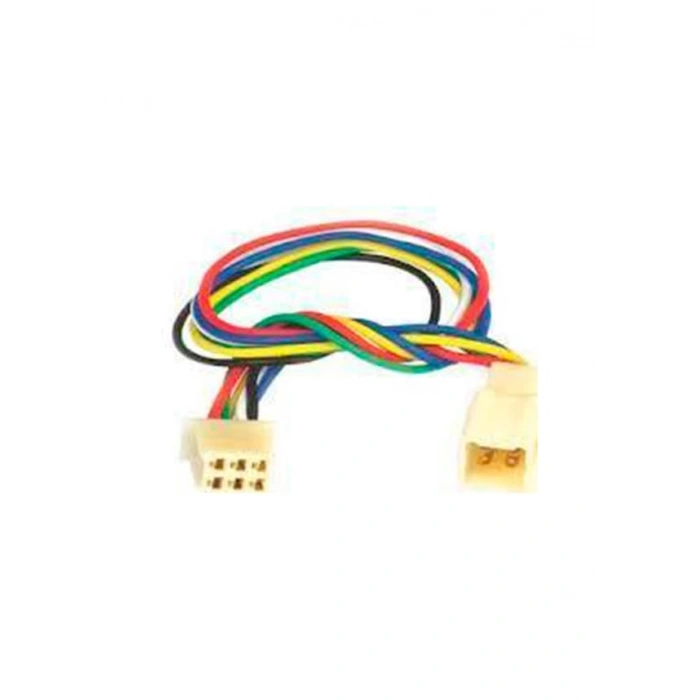6 Pin Fka6 15Cm Dişi Erkek Kablolu Teyp Soketi