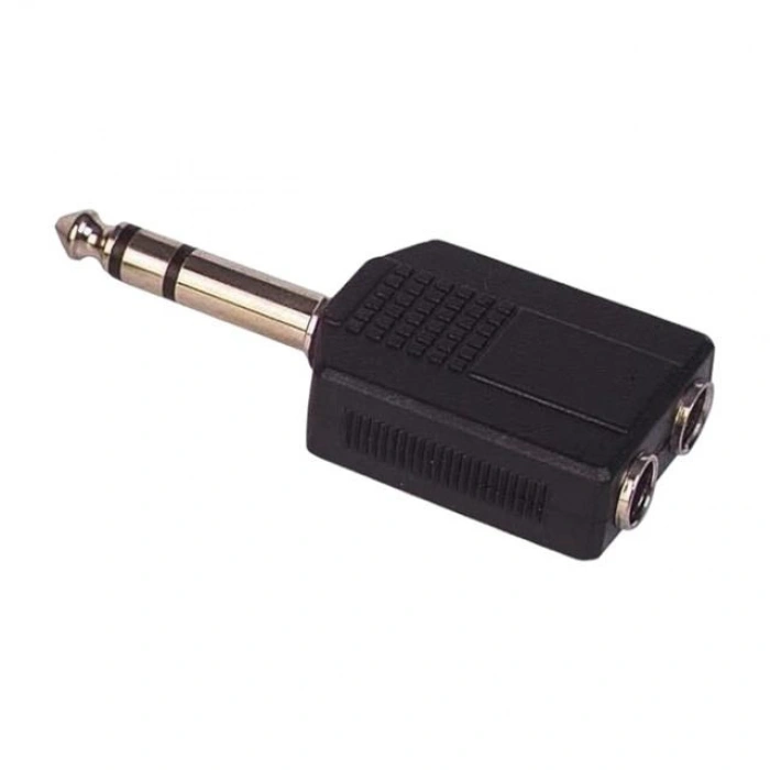 6.3 Mm Stereo Erkek / 6.3 Mm Stereo Dişix2 Çevirici Jack