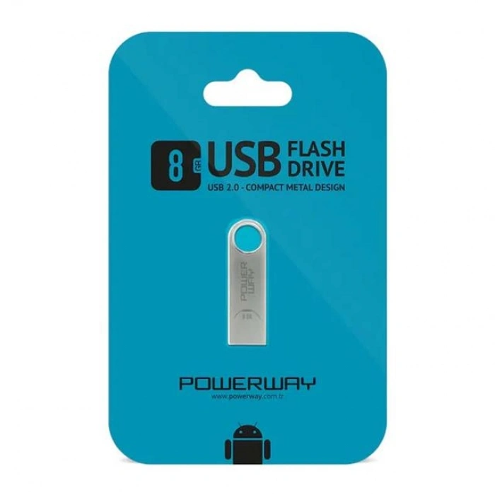 Powerway PW-8GB 8 GB USB 2.0 Mini Metal Flash Bellek