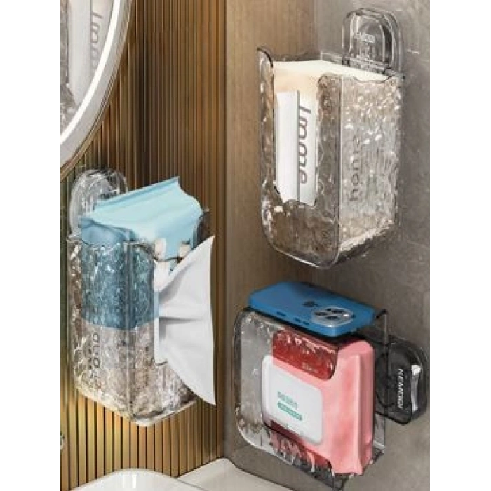 Sunup SN-26822 Çok Amaçlı Duvar Tipi Islak Mendil Tutucu Raf