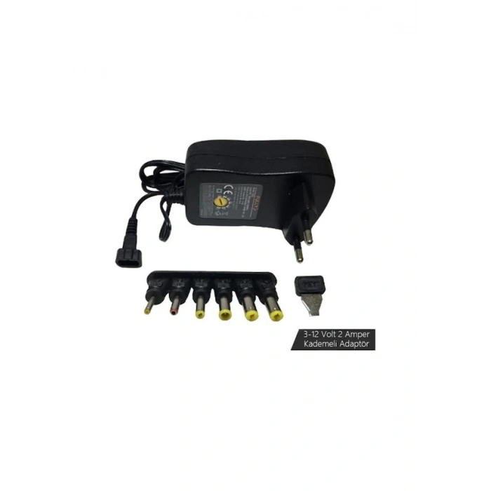 Adaptör 12V 2A Kademeli Çok Uçlu 3122 Fully