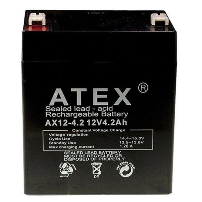 Atex AX12-4.2 12 Volt 4.2 Amper Kuru Akü (90x70x101 Mm)