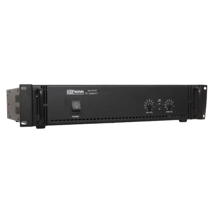 Bofmann TP-1000STT 2x500W Hat Trafolu Stereo Power Amfi - 100V Profesyonel Ses Sistemi