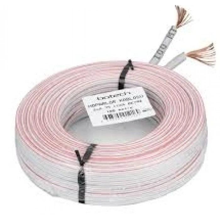 BOTECH 2x0.75mm CCAM 48 Tel Beyaz-Kırmızı Kodlu (1 Metre ) Hoparlör Ses Kablosu