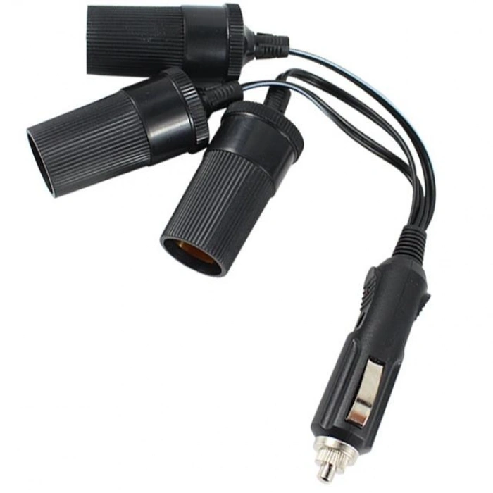 Powermaster PM-2163 3lü Araç Çakmaklık Çoğaltıcı 12V/24V Esnek Oto Çoklu Priz