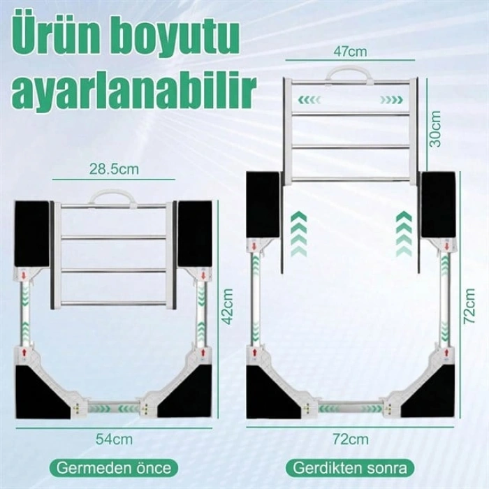 Çamaşır Makinesi ve Kurutucu İstifleme Seti Askılıklı