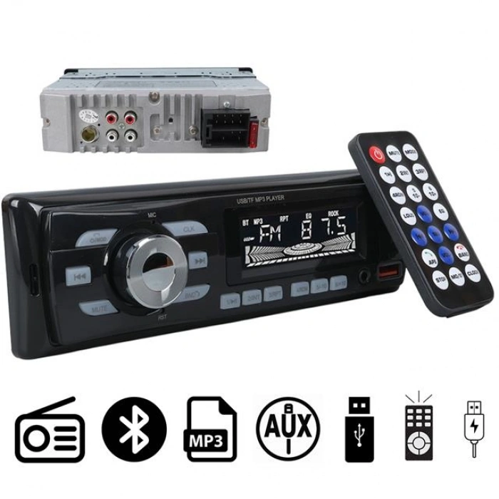 Carstar CS-930 Çift USB/SD/FM/AUX/Bluetooth Kumandalı Oto Teyp 4X60 Watt