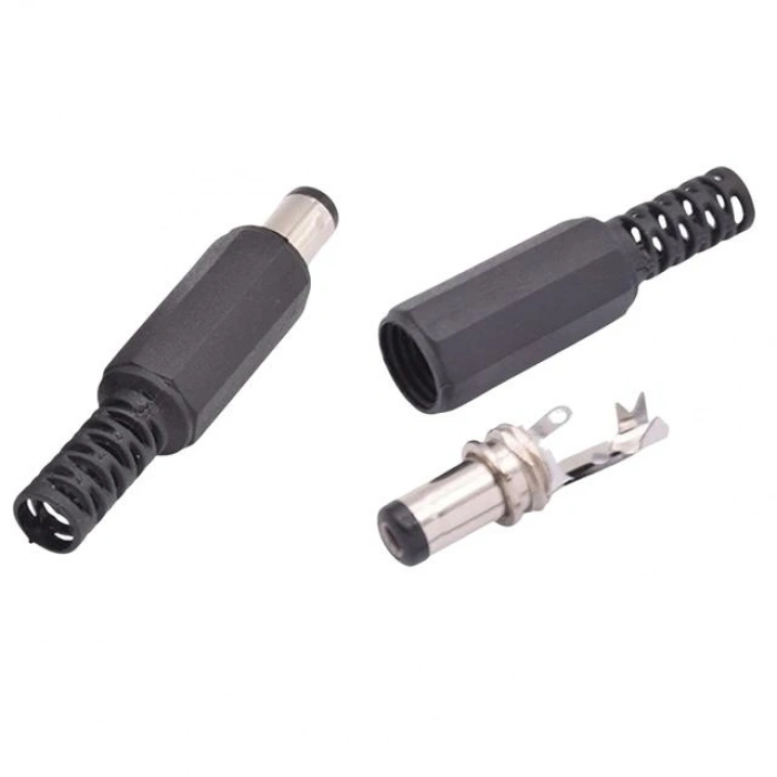 DC Erkek Jak 2.1mm Kısa Tip - Lehimlenebilir Konnektör (IC-251)