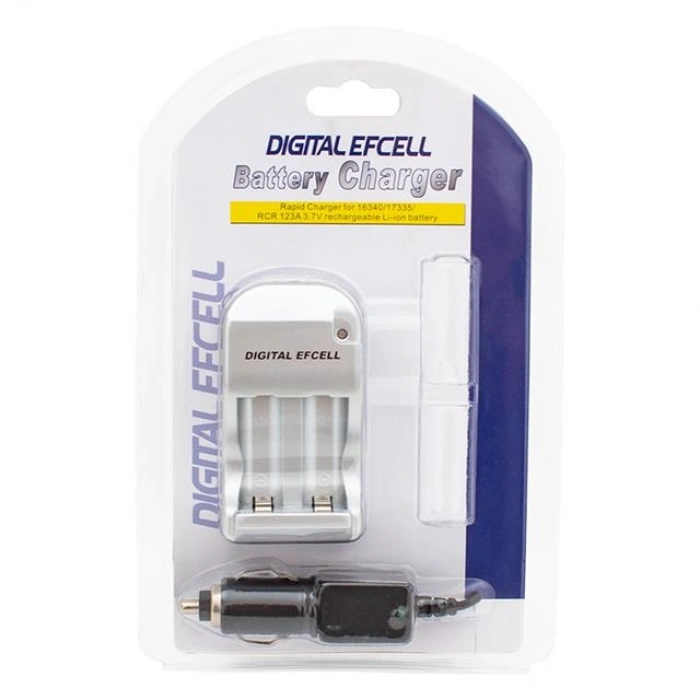 Digital Efcell 123A - 16340 - 17335 2’li Ev Ve Araç Pil Şarj Cihazı