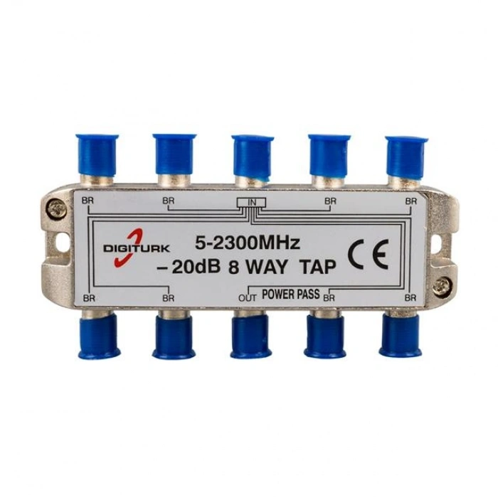 Digitürk 5-2150 Mhz 20dB 8 Yollu Tap Switch 1/8 Splitter