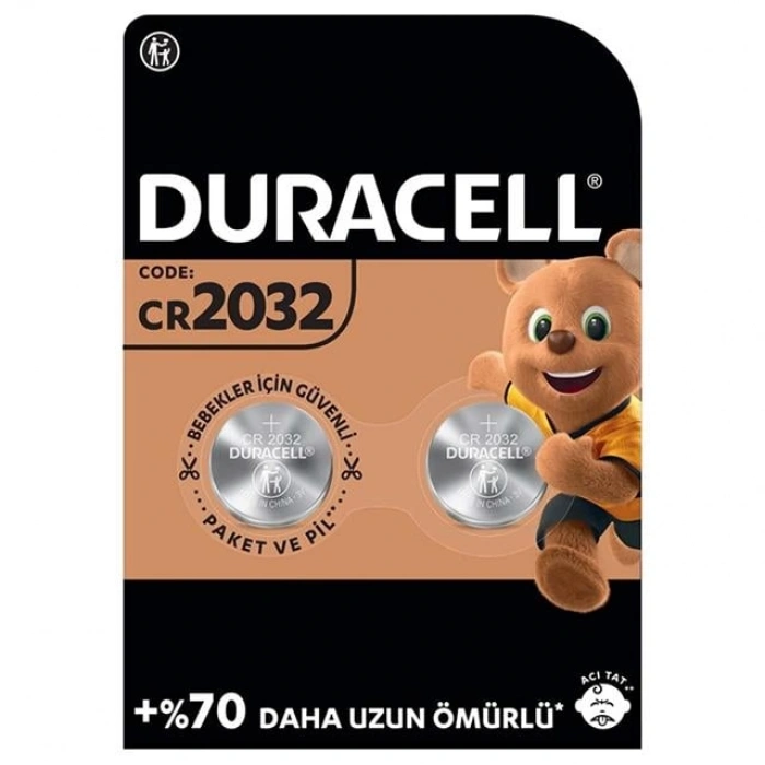 Duracell CR2032 Lityum Düğme Pil (2li Paket)