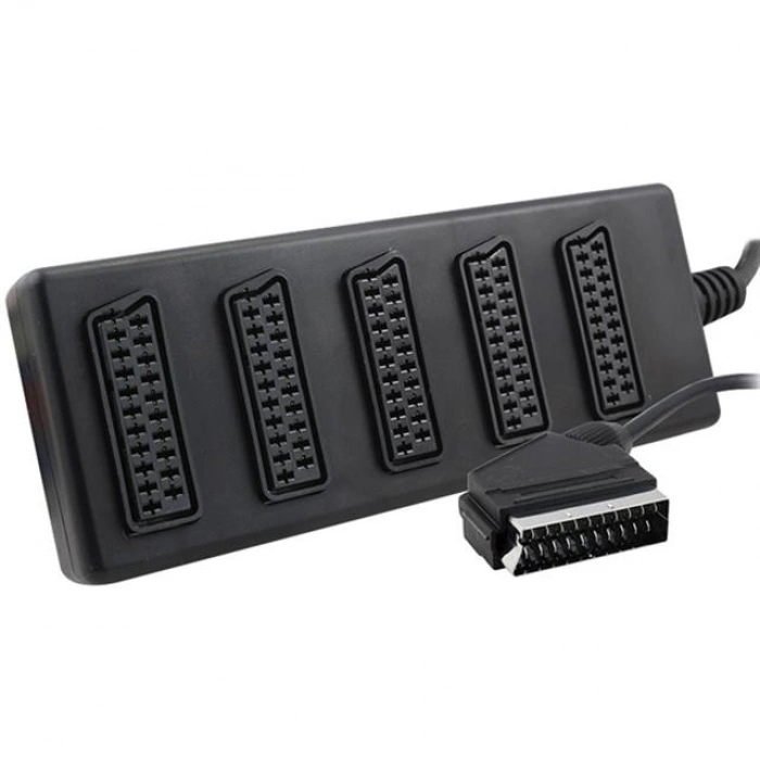 Elektromer 5li Scart Dağıtıcı (1 Erkek - 5 Dişi Scart)