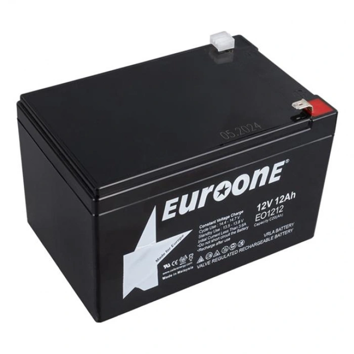 Euroone EO-1212 12 Volt - 12 Amper Bakımsız Kuru Akü