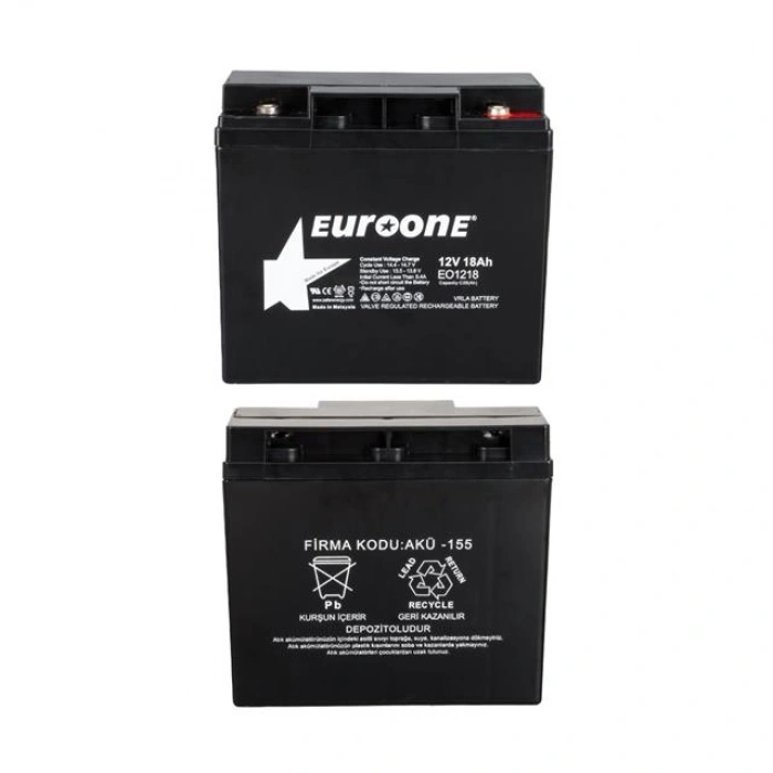 Euroone EO1218 12 Volt 18 Amper Bakımsız Kuru AGM Akü