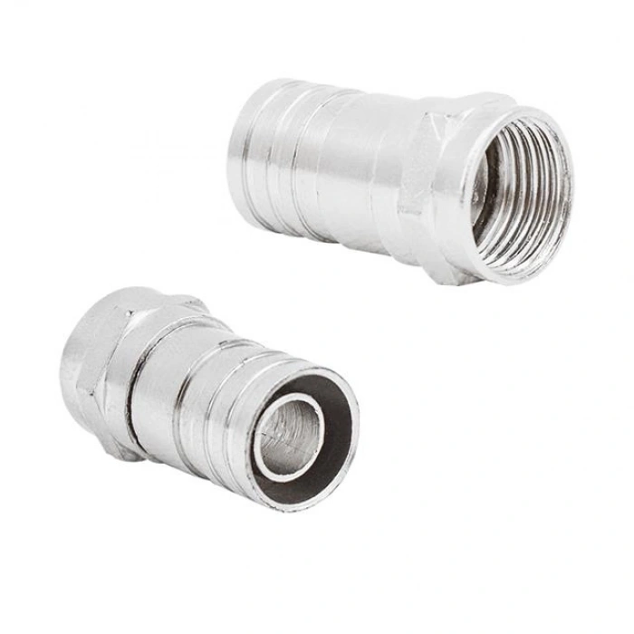 F Konnektör Sıkmalı RG6 Kısa Tip