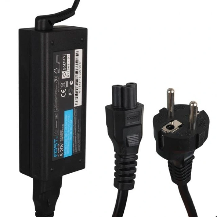 Fast FST65W 3.25A 65W Type-C USB-C Notebook Adaptör 5V/9V/12V/15V/20V DC Universal 100-240V AC