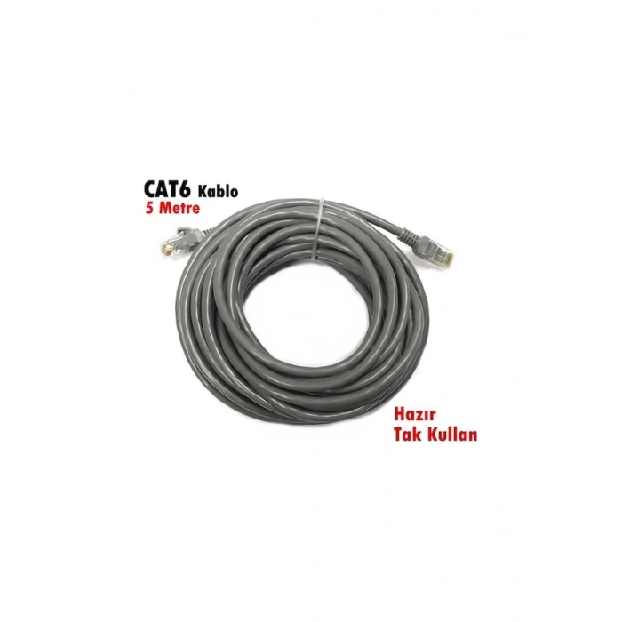 Fully 5Metre Cat6 Kablo Hazır Fişli -