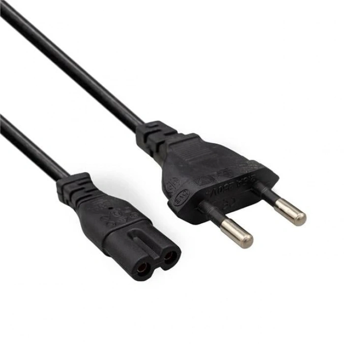 Fully M-1303E Siyah 1.5 Metre 2 Pin Teyp Kordon Fişi Cereyan Kablosu