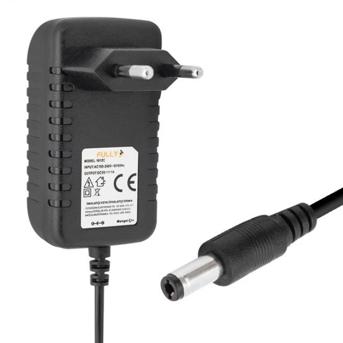 Fully O-1612C 9 Volt 1 Amper Priz Tipi Adaptör 5.5 X 2.5 Uç