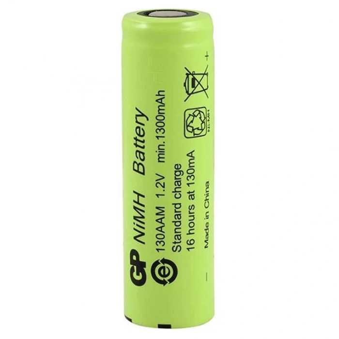 Gp  1.2 Volt 1300 mA Düz-Kafa Şarjlı Kalem Pil 130AAM