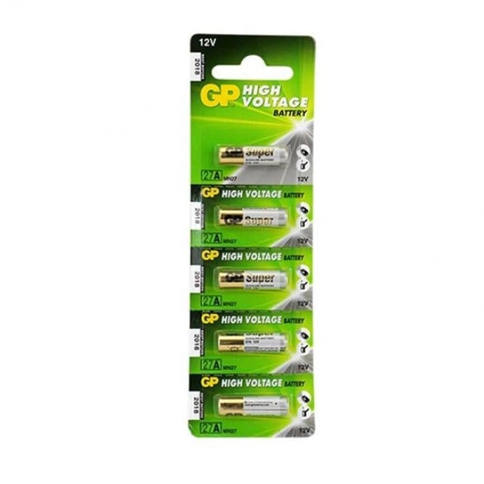 GP 27A 12V İnce Alarm Pili (5li Paket)