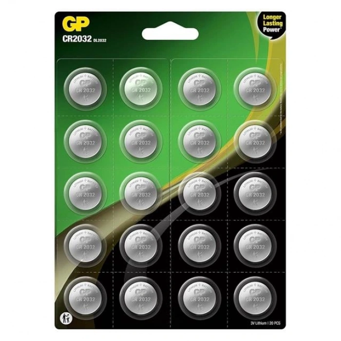 GP CR2032 DL2032 Lityum 20li Para Pil (GP CR2032-2CAI20)